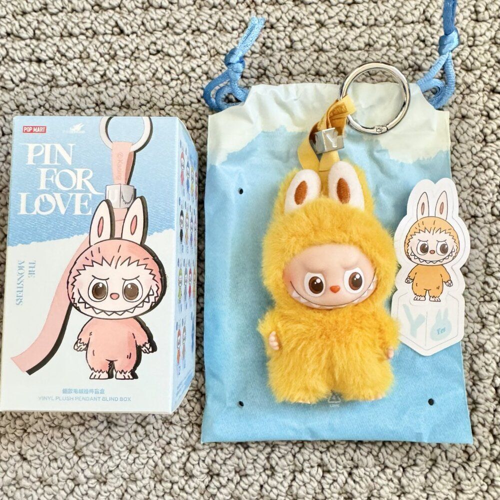 💗 Authentic POP MART THE MONSTERS Pin For Love Yellow Mini Labubu Y – US Ship